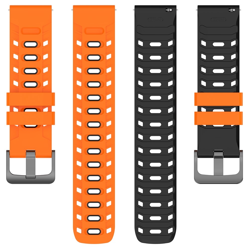 Scheme silikonový řemínek 22mm na Garmin Forerunner 970/Forerunner 570 47mm/265 - oranžový/černý