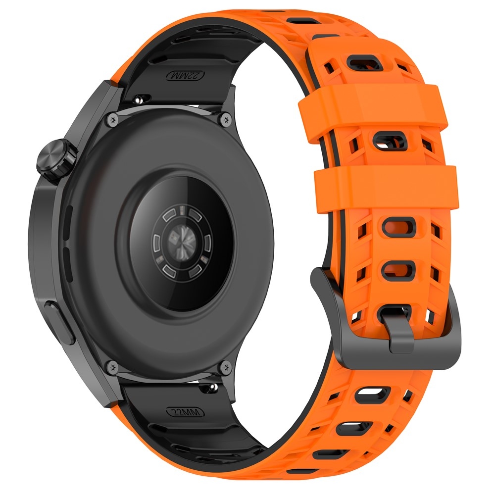 Scheme silikonový řemínek 22mm na Garmin Forerunner 970/Forerunner 570 47mm/265 - oranžový/černý