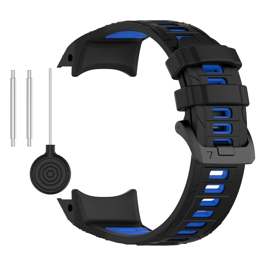 Scheme silikonový řemínek 22mm na Garmin Instinct 3 45mm/Instinct 3 Solar 45mm - černý/modrý