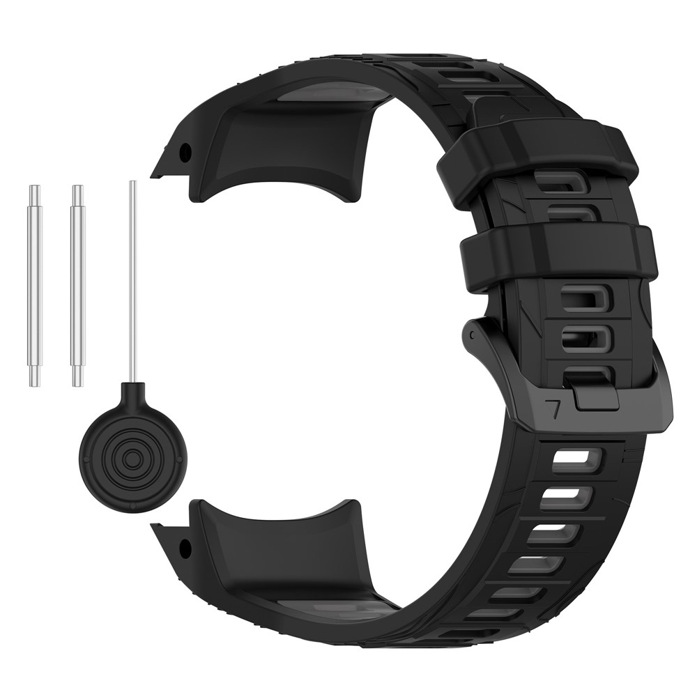 Scheme silikonový řemínek 22mm na Garmin Instinct 3 45mm/Instinct 3 Solar 45mm - černý/šedý