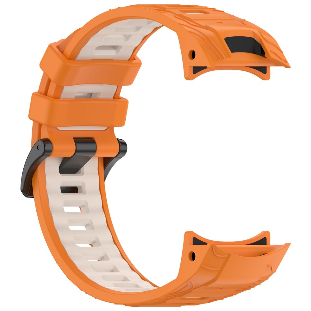 Scheme silikonový řemínek 22mm na Garmin Instinct 3 45mm/Instinct 3 Solar 45mm - oranžový/béžový