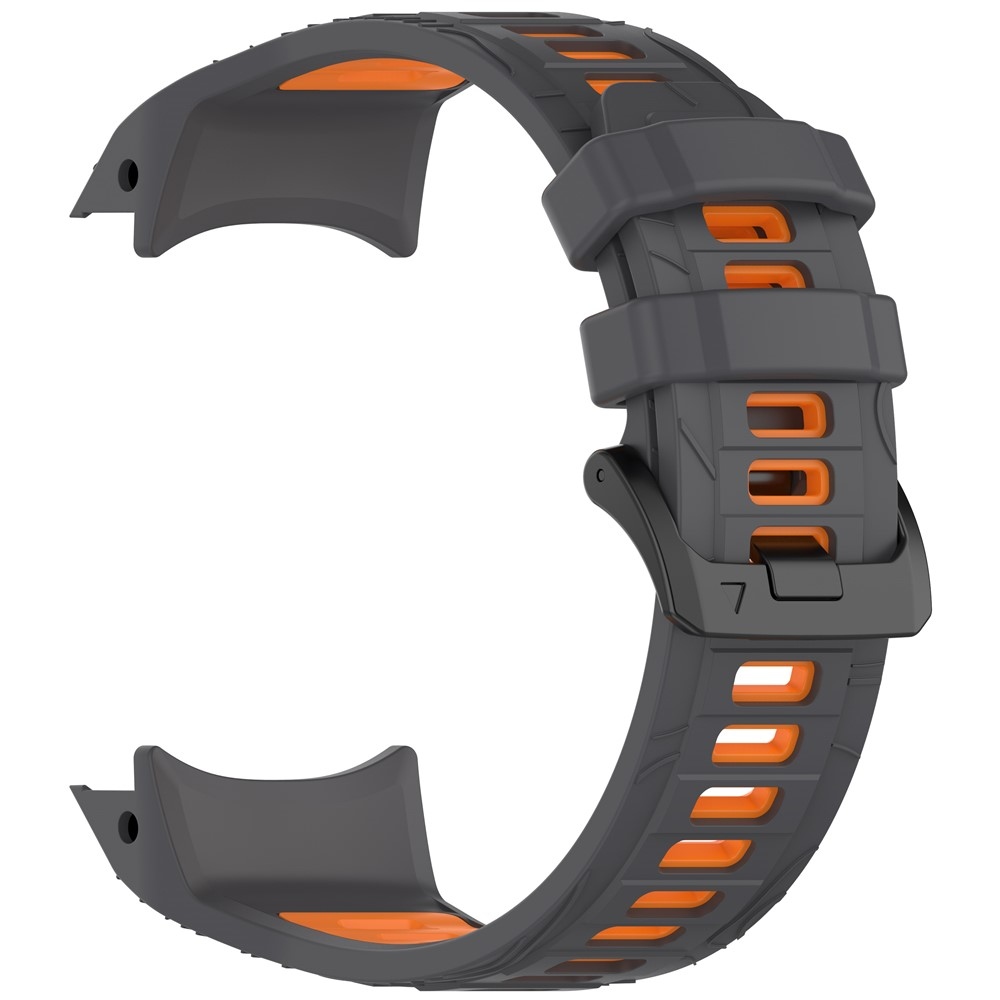Scheme silikonový řemínek 22mm na Garmin Instinct 3 45mm/Instinct 3 Solar 45mm - šedý/oranžový