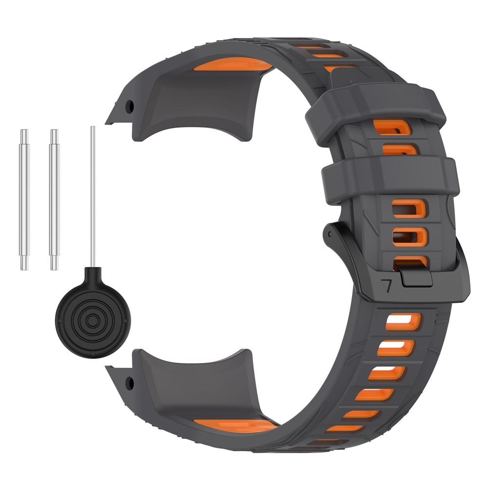 Scheme silikonový řemínek 26mm na Garmin Instinct 3 50mm/Instinct 3 Solar 50mm - šedý/oranžový