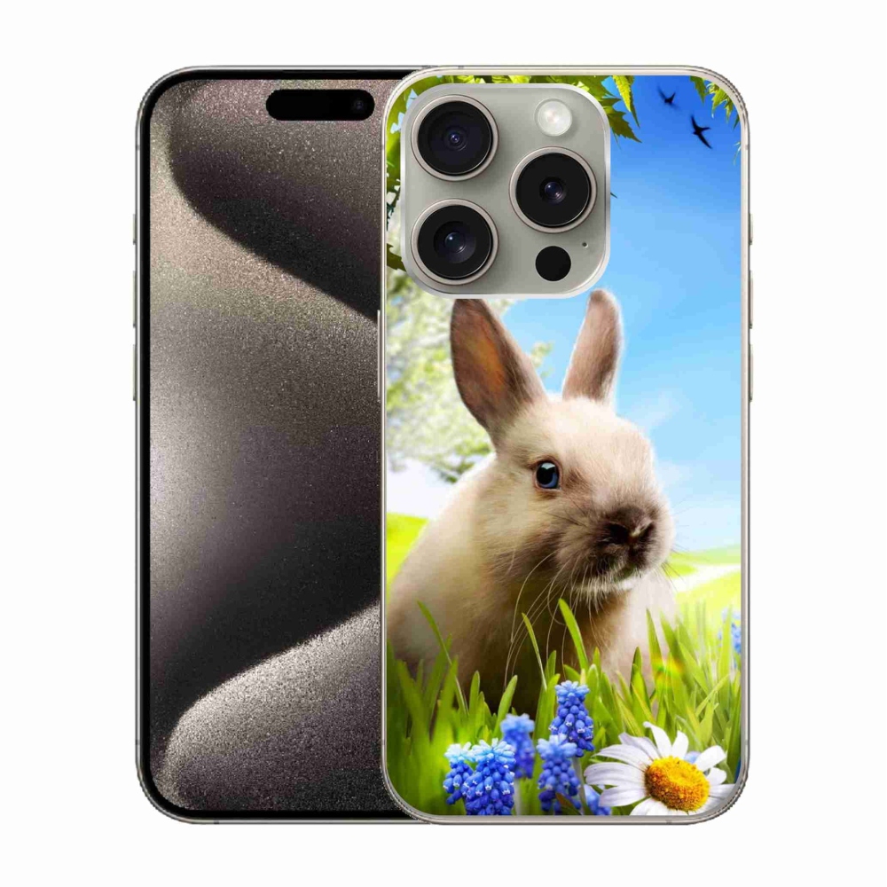 Gelový kryt mmCase na iPhone 15 Pro - zajíček