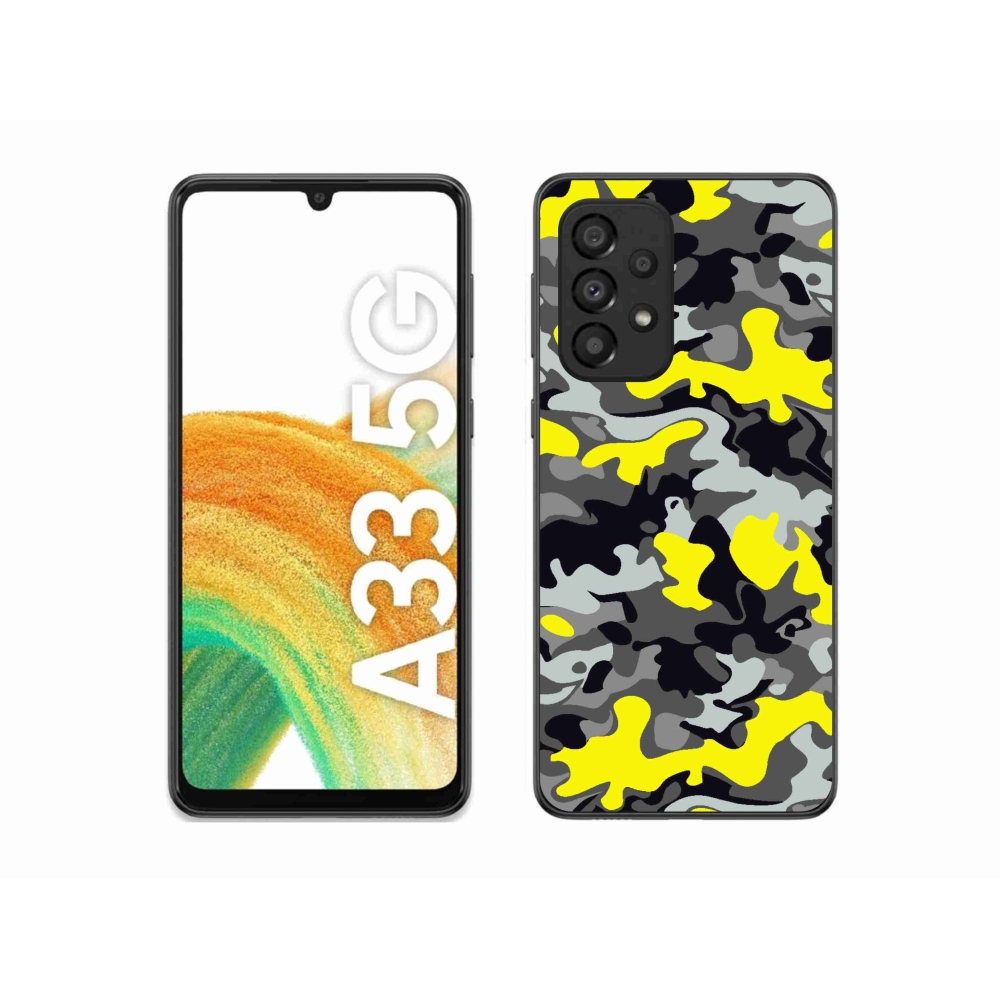 Gelový kryt mmCase na Samsung Galaxy A33 5G - maskáčový vzor 6