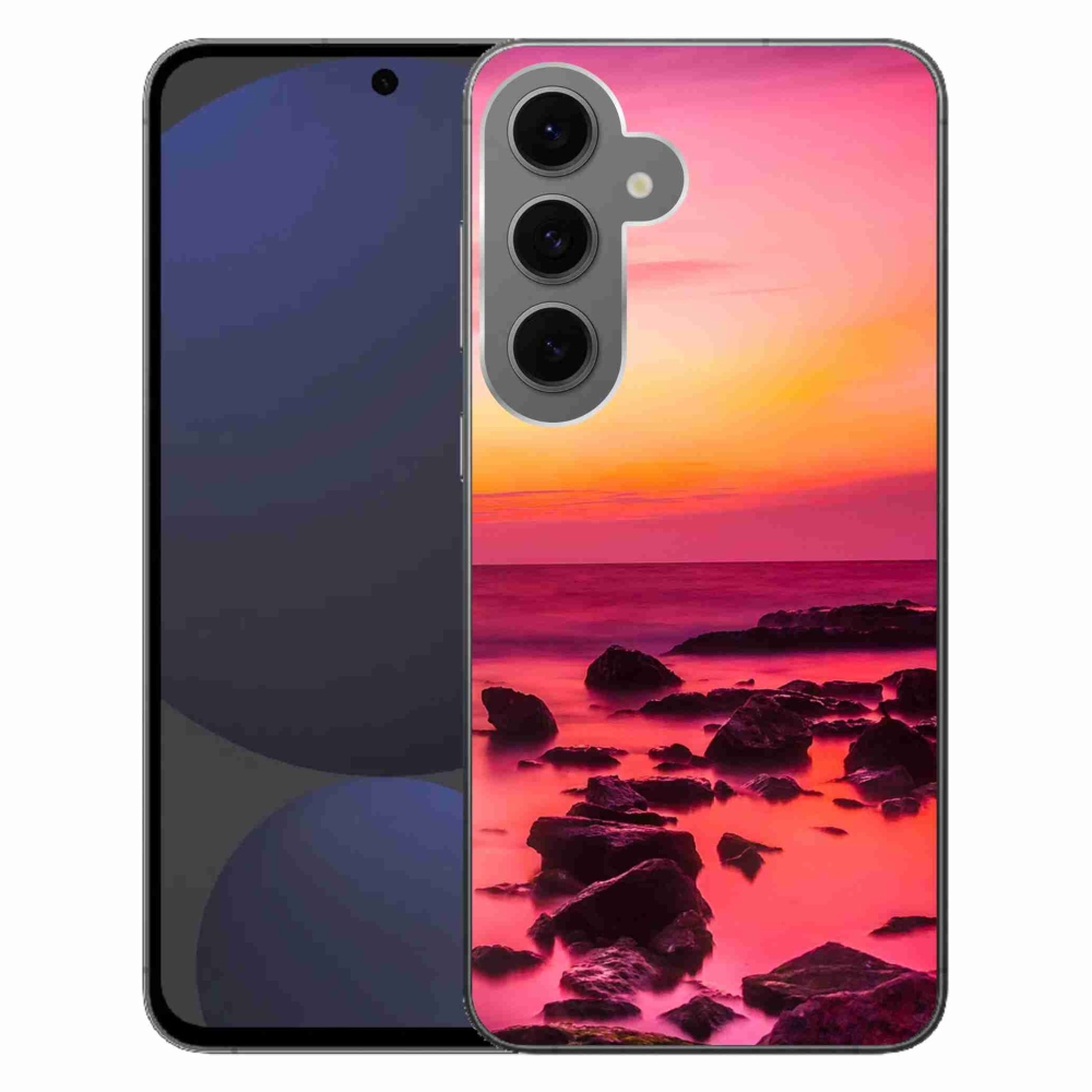 Gelový kryt mmCase na Samsung Galaxy S24 FE - moře a záře