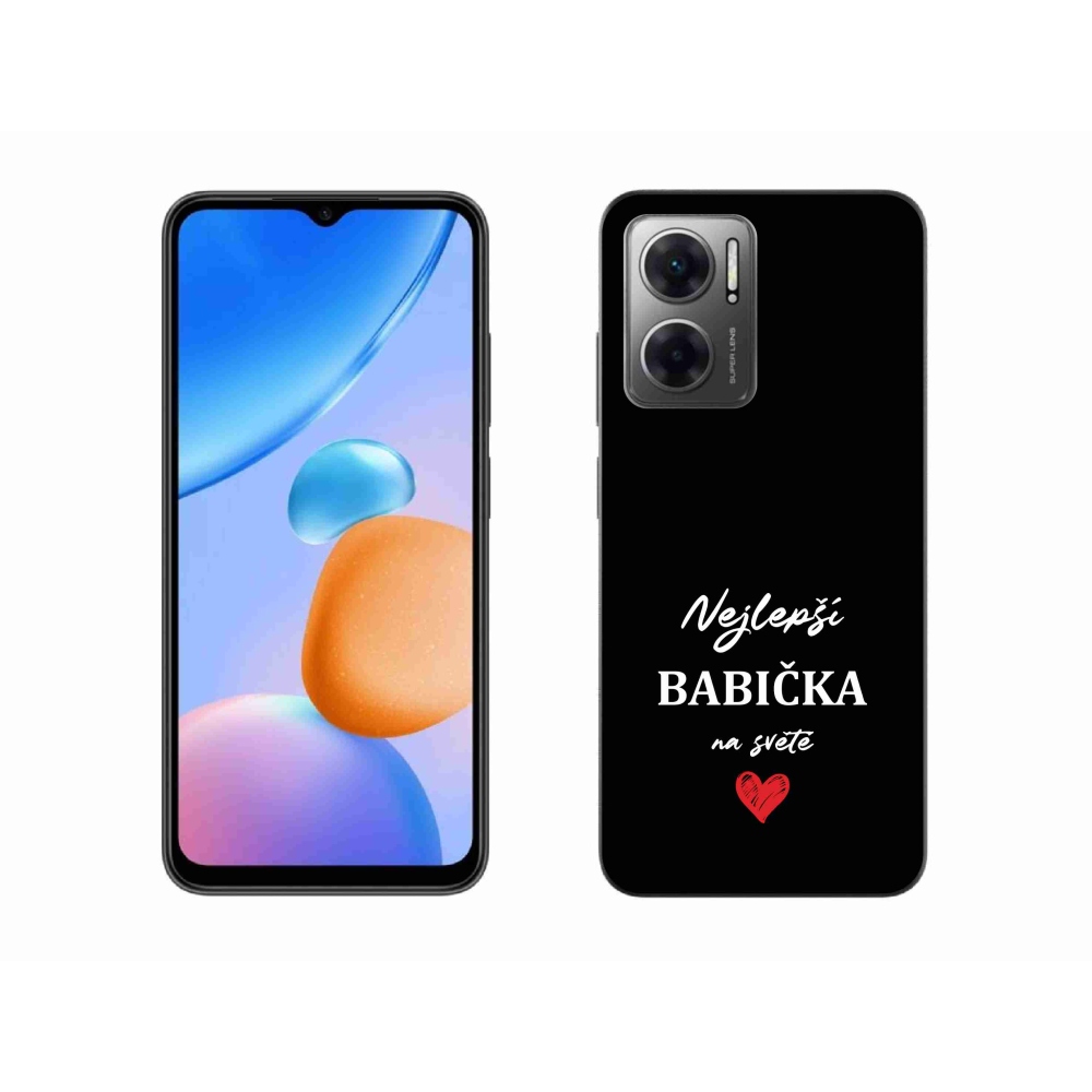 Gelový kryt mmCase na Xiaomi Redmi 10 5G - nejlepší babička 1 černé pozadí