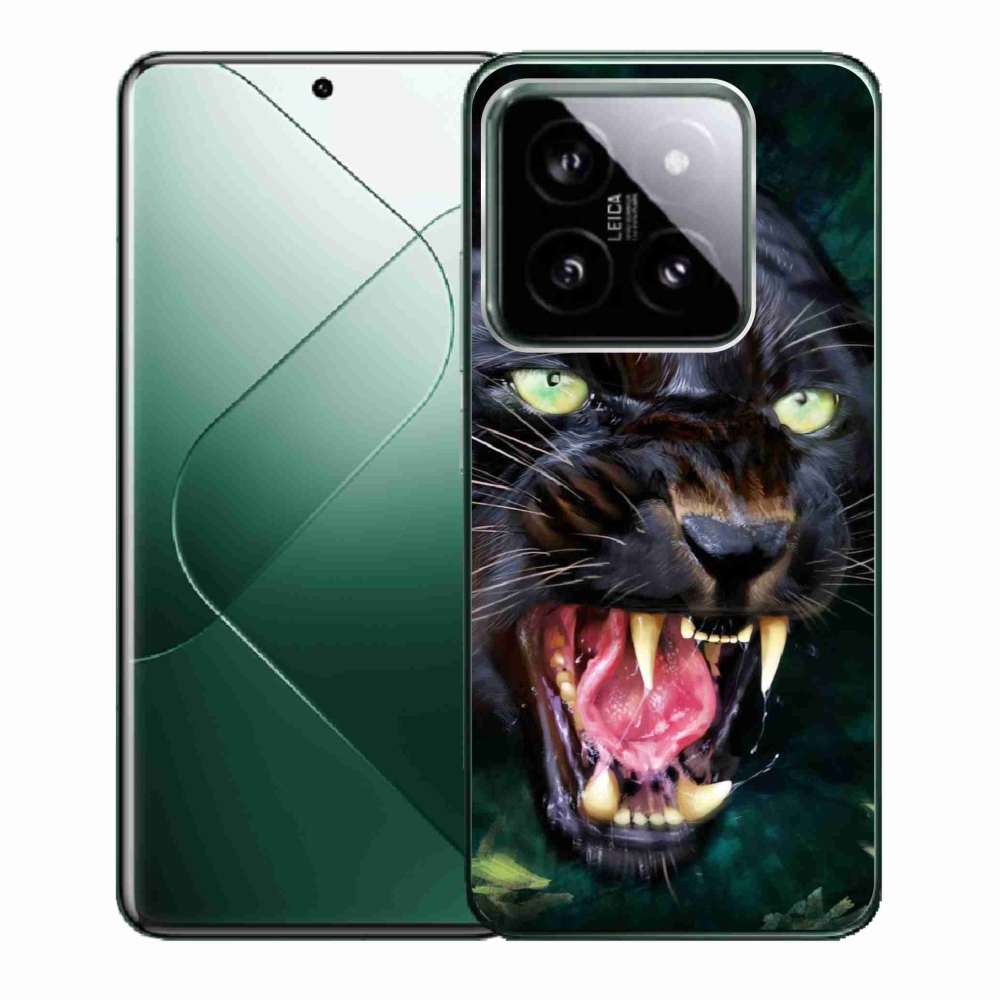 Gelový kryt mmCase na Xiaomi 14 - rozzuřený černý panter