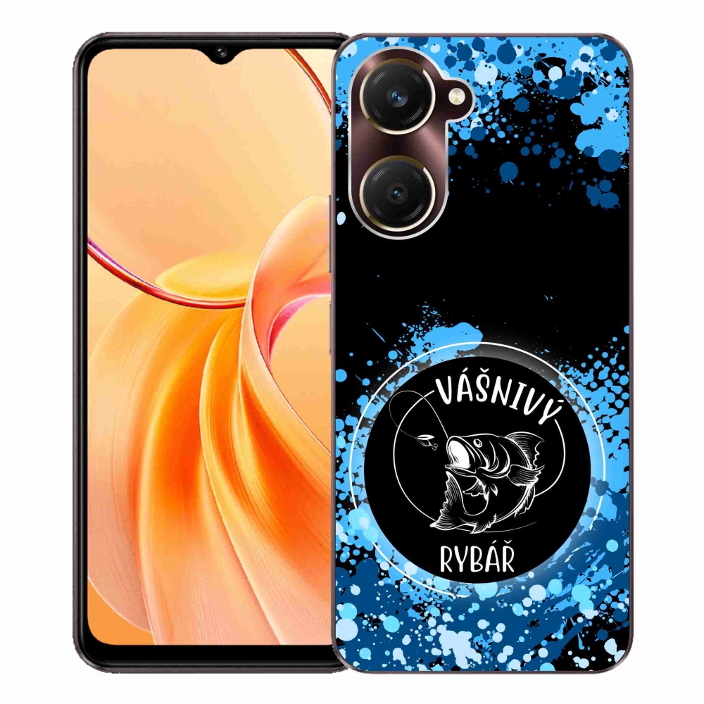 Gelový kryt mmCase na Vivo Y28s 5G - vášnivý rybář černé pozadí