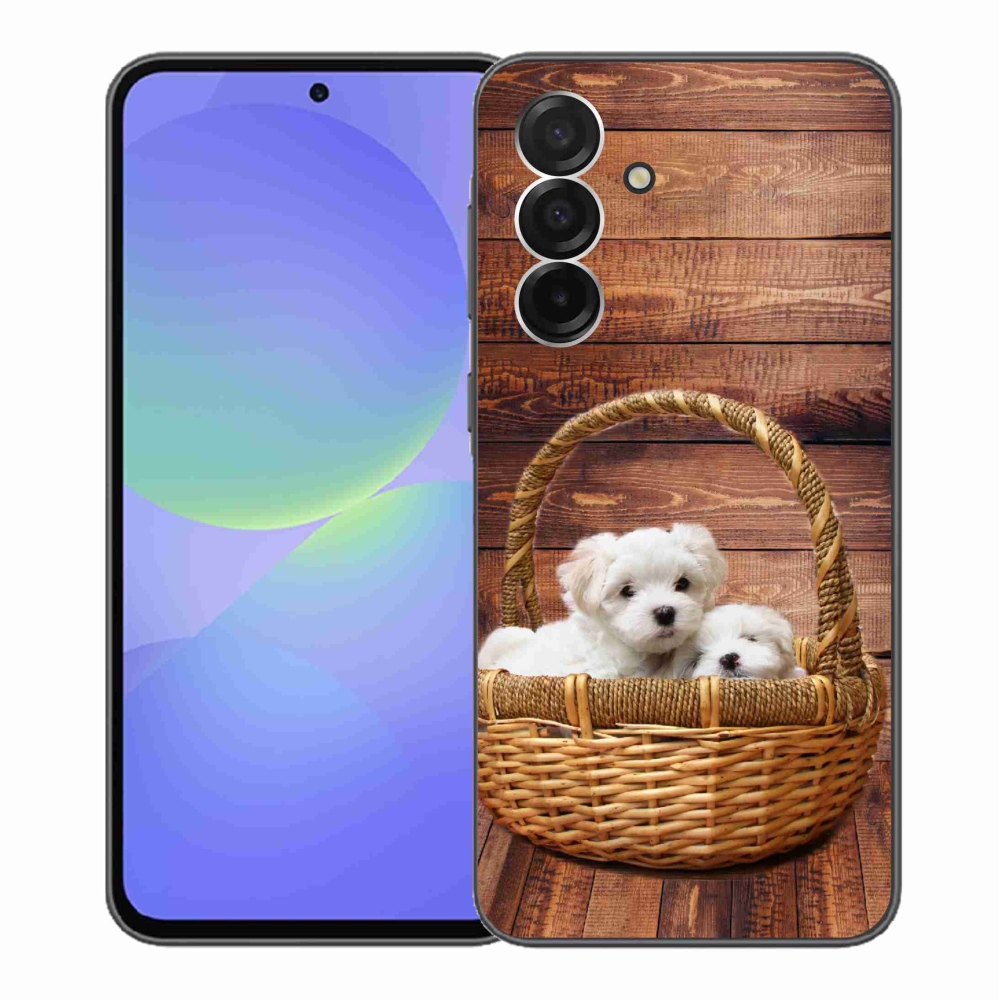 Gelový kryt mmCase na Samsung Galaxy A36 5G - štěňátka