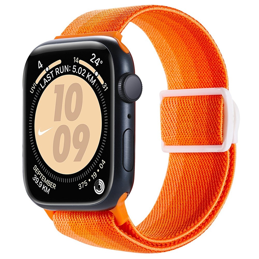 Gradient nylonový řemínek na Apple Watch Ultra/Ultra 2 49mm/SE/SE 2022/2023 44mm/9/8/7 45mm/6/5/4 44mm/3/2/1 42 mm - oranžové pruhy