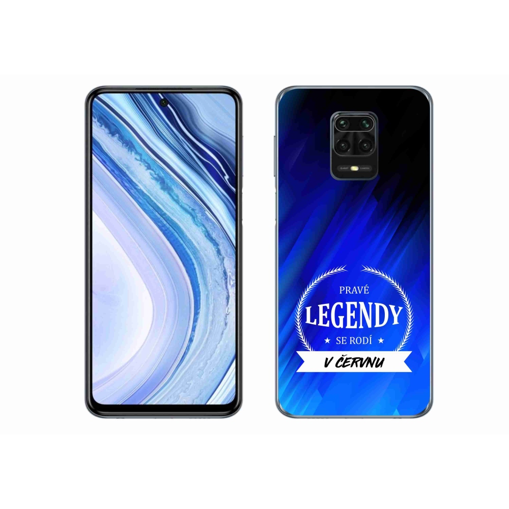 Gelový kryt mmCase na Xiaomi Redmi Note 9 Pro - legendy v červnu modré pozadí