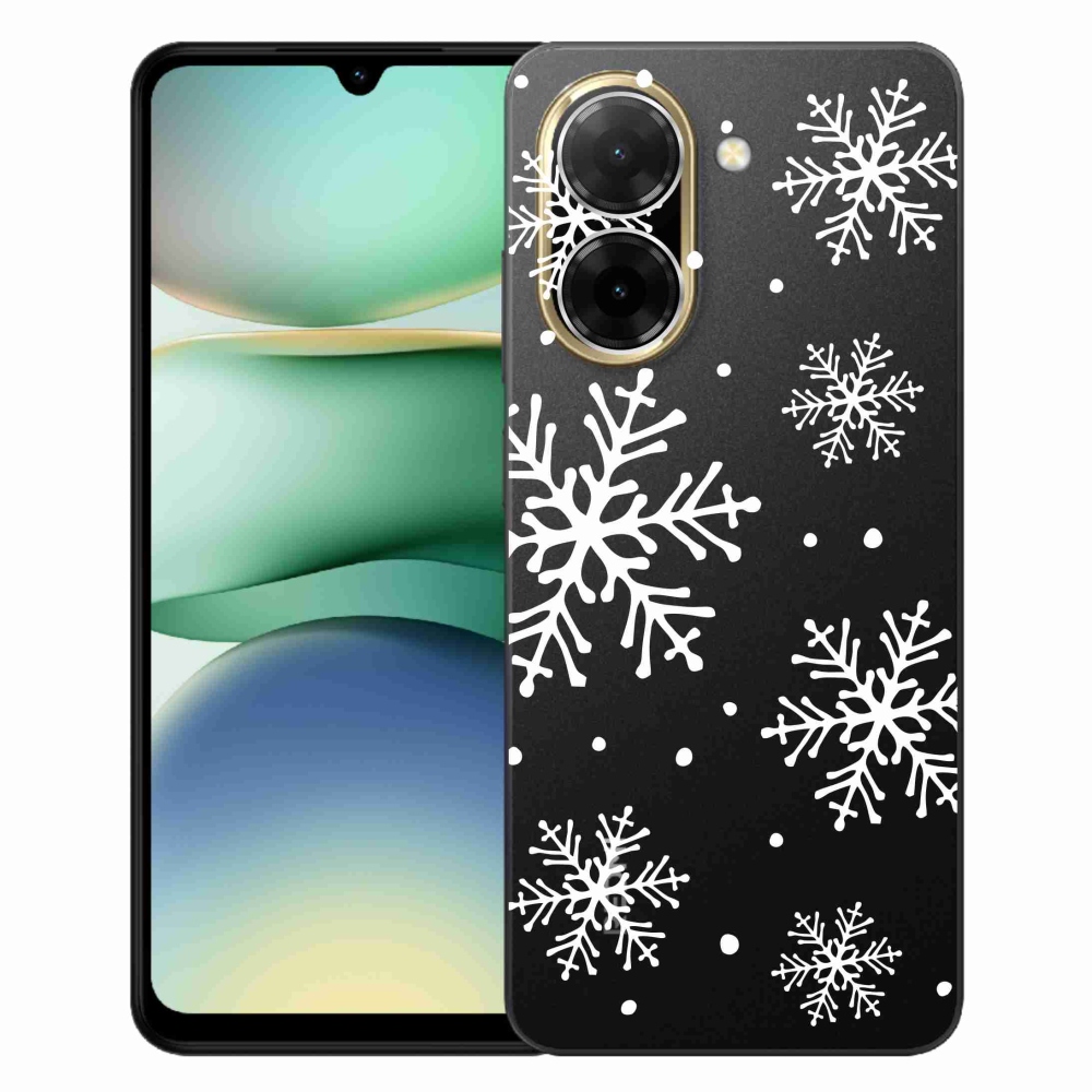 Gelový kryt mmCase na Xiaomi Redmi A5 (171.7x77.8x8.3mm) - bílé vločky na průhledném pozadí