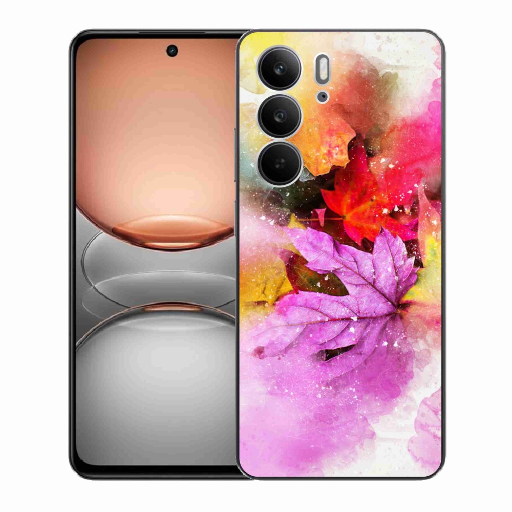 Gelový kryt mmCase na Realme C75 - barevné listy