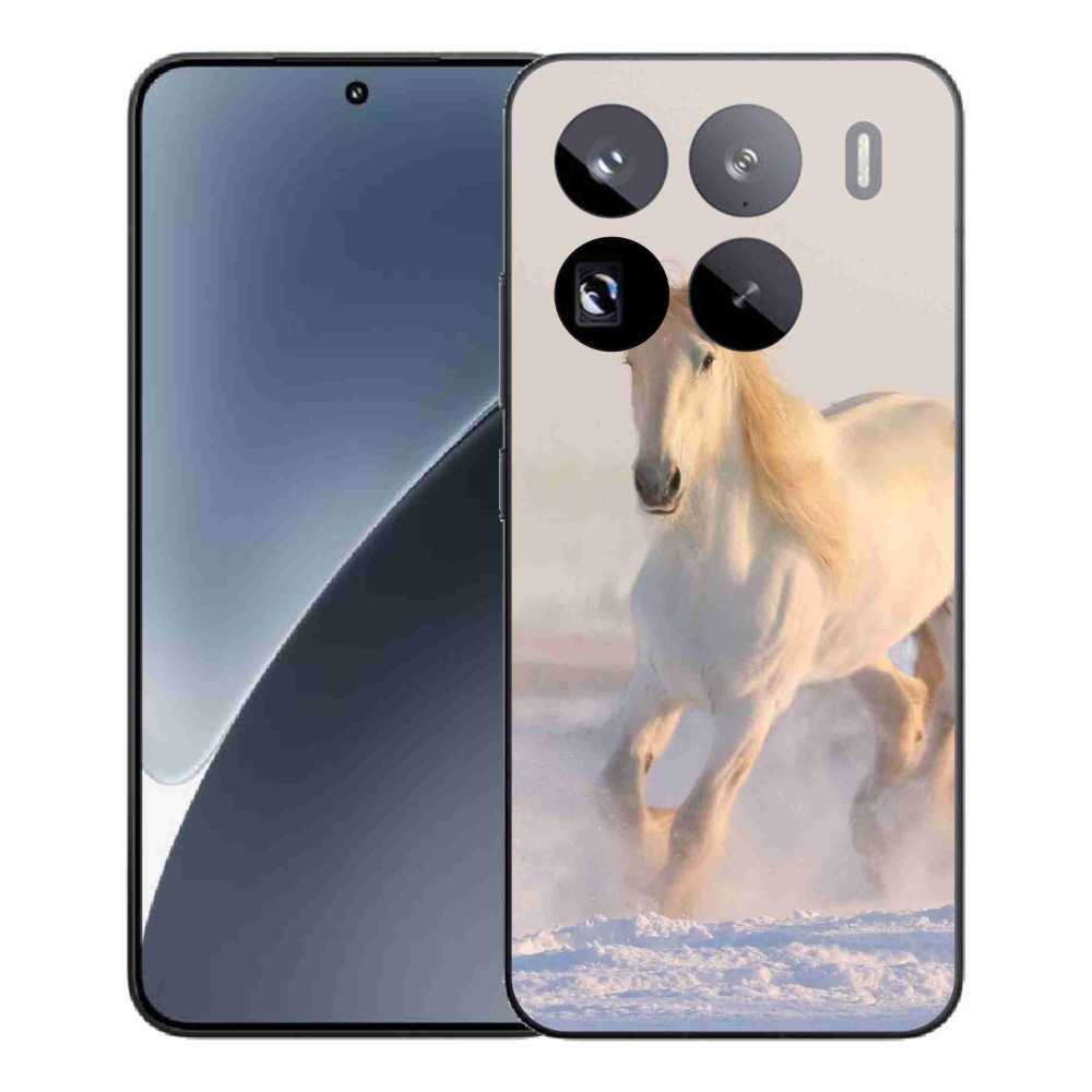 Gelový kryt mmCase na Xiaomi 15 Pro - kůň ve sněhu
