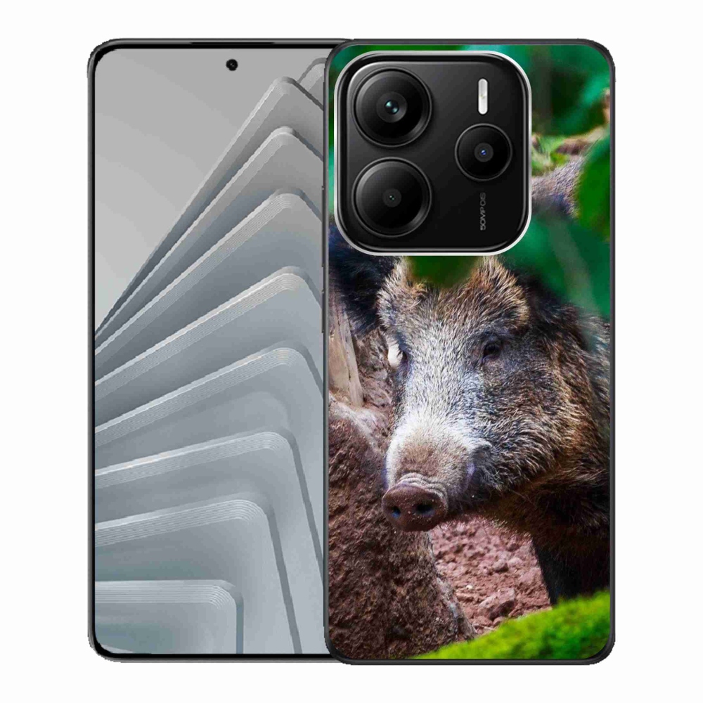 Gelový kryt mmCase na Xiaomi Redmi Note 14 5G - divoké prase