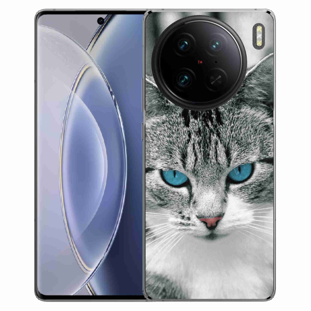 Gelový kryt mmCase na Vivo X90 Pro - kočičí pohled 1