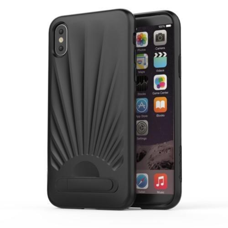 Sea gelový obal s výklopným stojánkem na iPhone X - černý