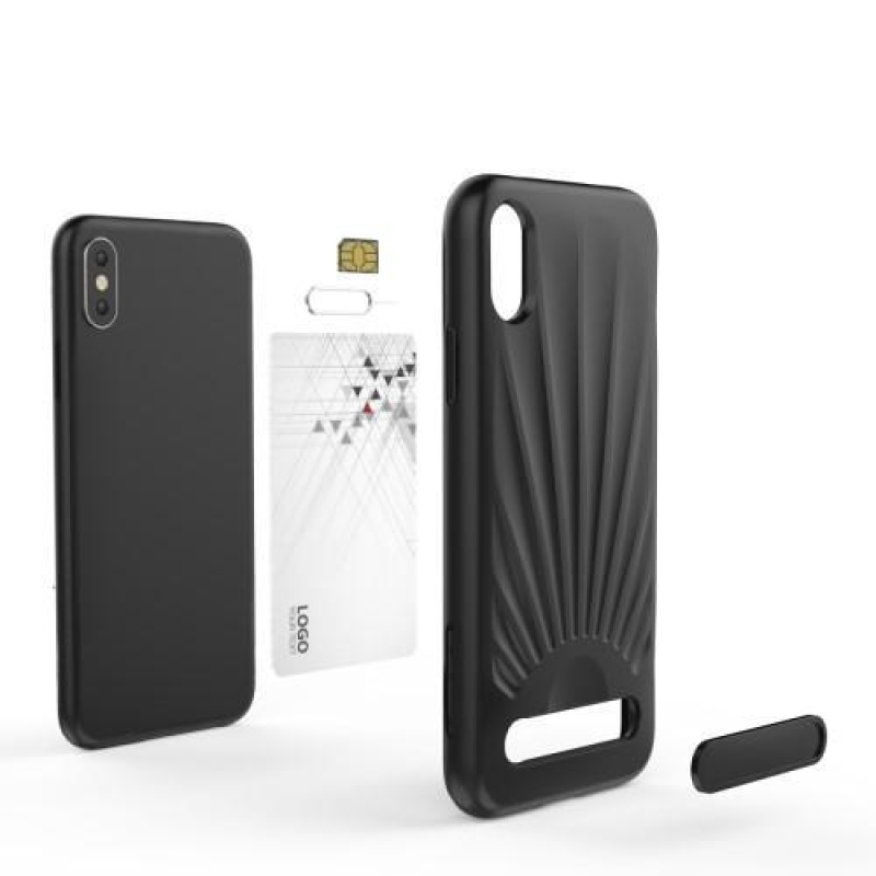 Sea gelový obal s výklopným stojánkem na iPhone X - černý