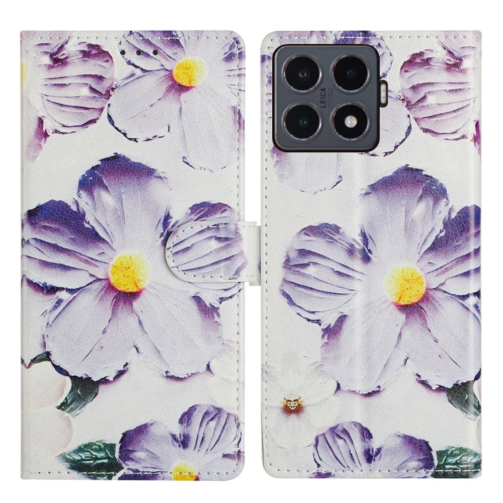 Secure knížkové pouzdro na Xiaomi 15T Pro - fialové květy