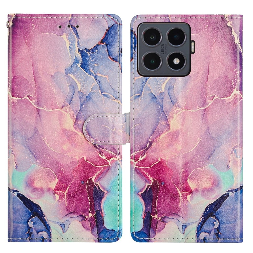 Secure knížkové pouzdro na Xiaomi 15T Pro - růžovozelený mramor