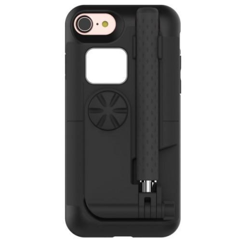 Selfie 2v1 obal na mobil pro iPhone 8 a iPhone 7 s funkcí bluetooth - černý