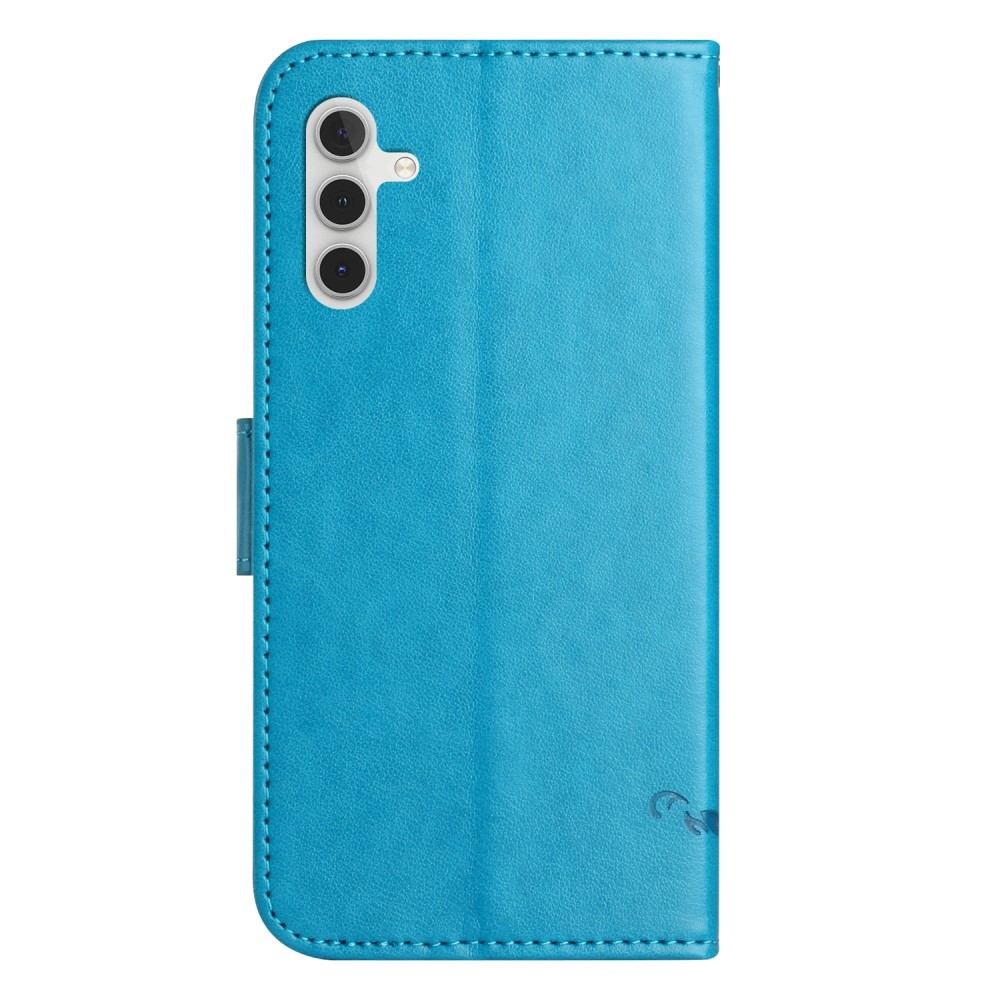 Flower knížkové pouzdro na Samsung Galaxy A05s - modré