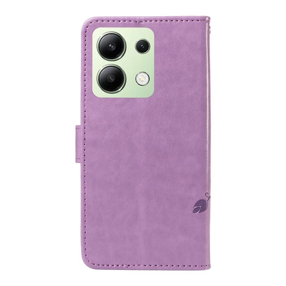 Flower knížkové pouzdro na Xiaomi Redmi Note 13 - fialové