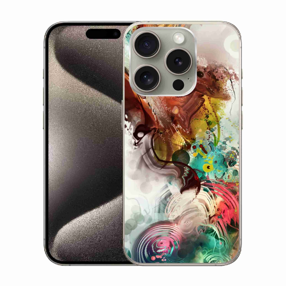 Gelový kryt mmCase na iPhone 15 Pro - abstrakt 1