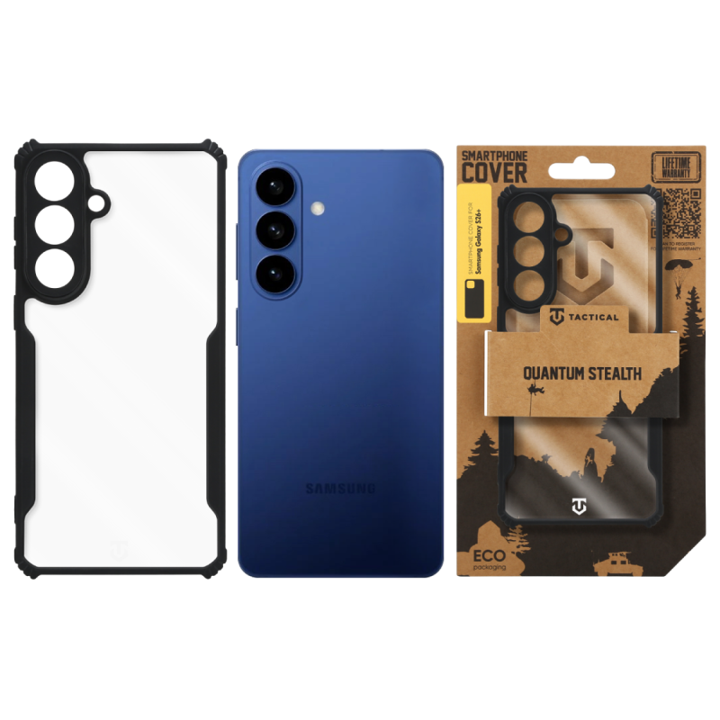 Tactical Quantum Stealth Kryt pro Samsung Galaxy S26+ Clear/Black