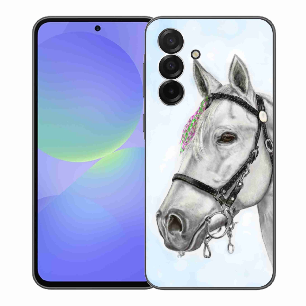 Gelový kryt mmCase na Samsung Galaxy A36 5G - bílý kůň 1