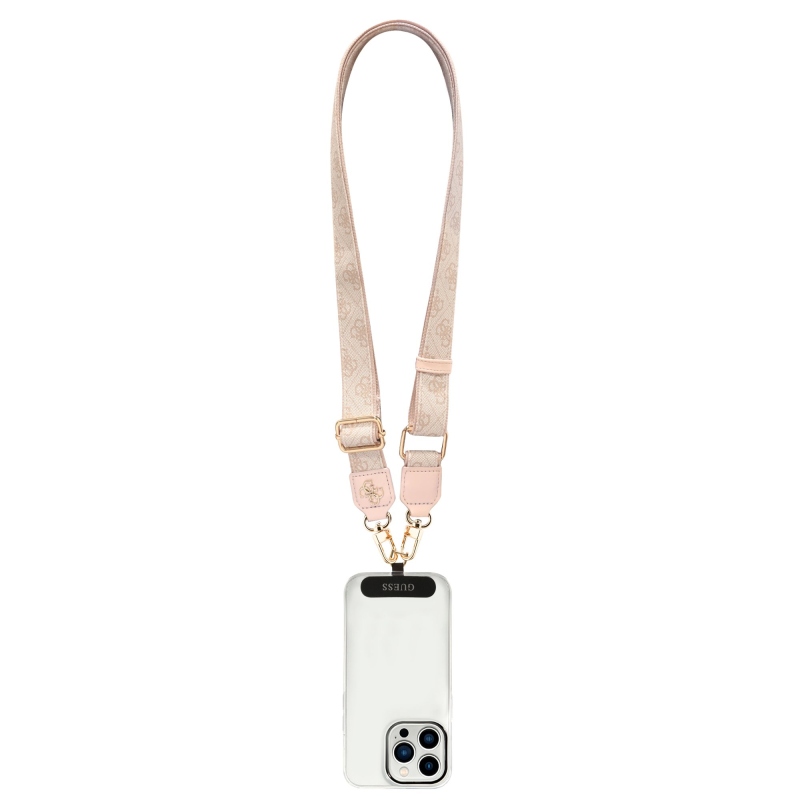 Guess Crossbody Popruh PU 4G Metal Logo Pink