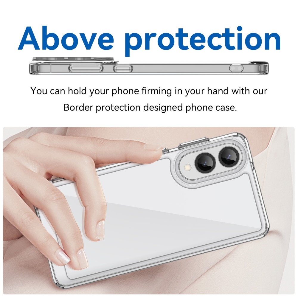 Gelový obal s pevnými zády na Samsung Galaxy S25 Edge - průhledný