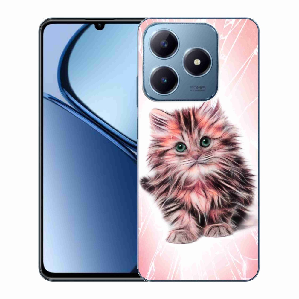 Gelový kryt mmCase na Realme C63 - roztomilé kotě