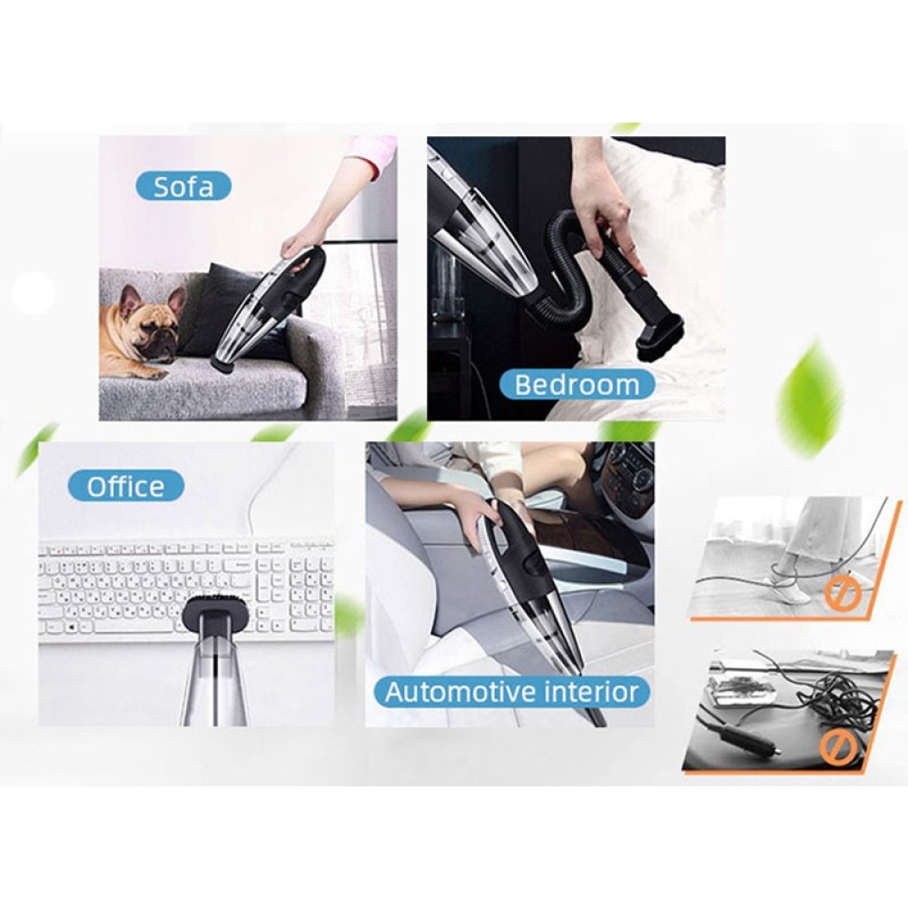 Bezdrátový ruční vysavač do auta 120W