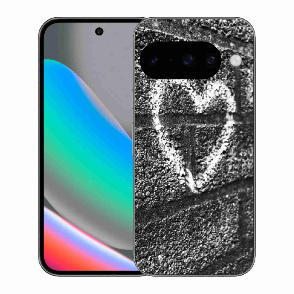 Gelový kryt mmCase na Google Pixel 10 - srdce na zdi