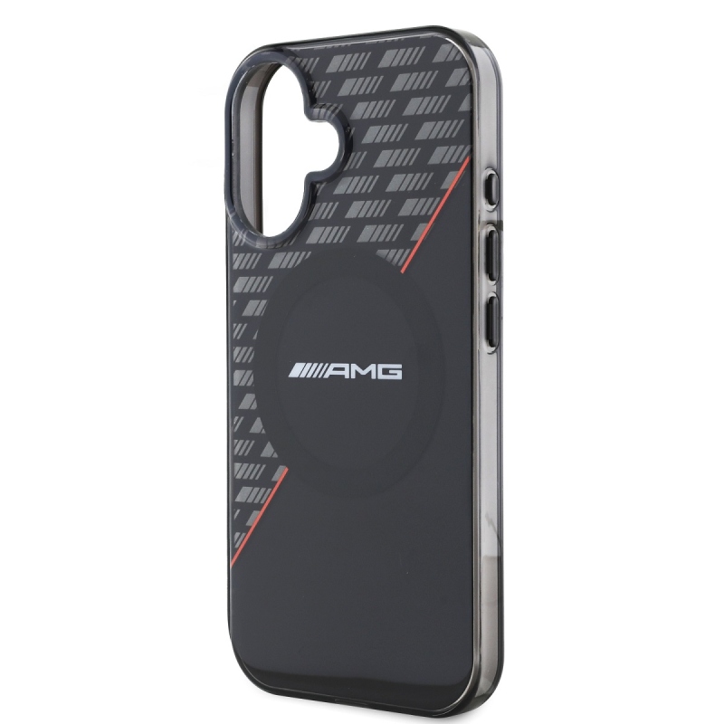 AMG Rhombs MagSafe Zadní Kryt pro iPhone 16 Plus Black/Red