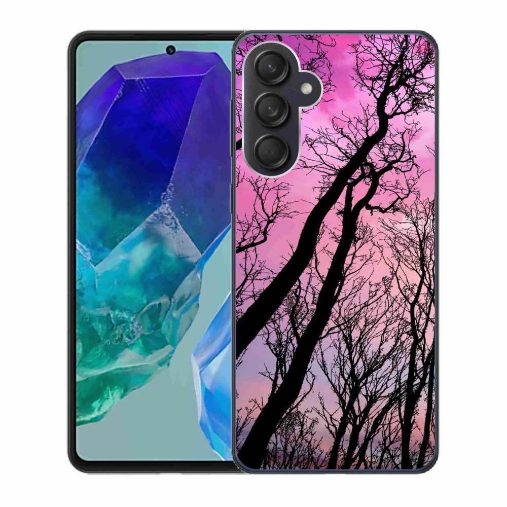 Gelový obal mmCase na Samsung Galaxy M55 5G - opadané stromy