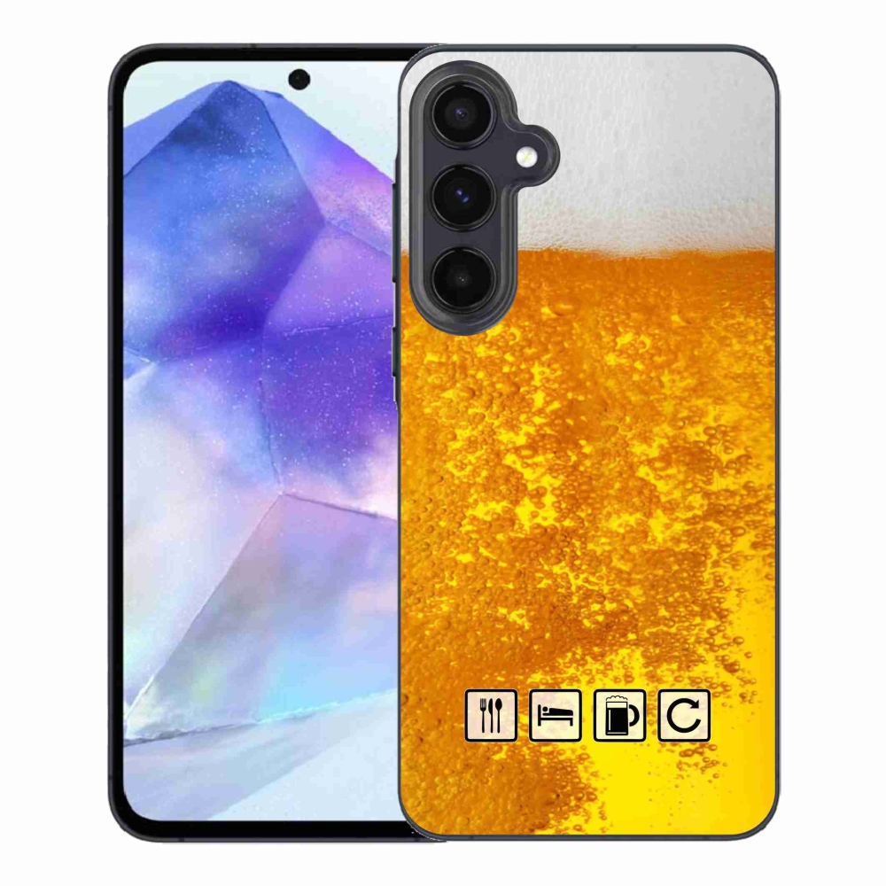Gelový kryt mmCase na Samsung Galaxy A55 5G - pivní motiv 3