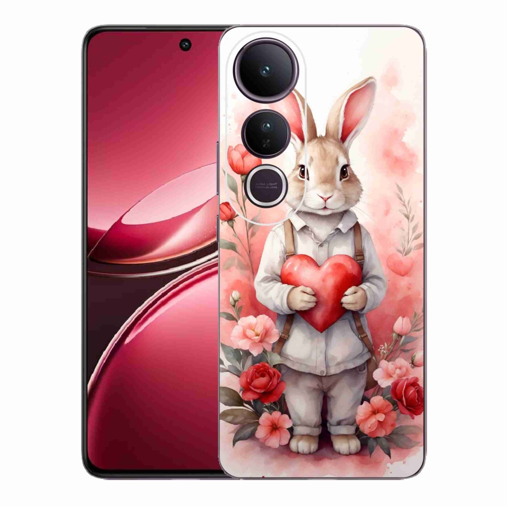 Gelový kryt mmCase na Vivo V50 Lite 4G/5G - zajíc se srdíčkem