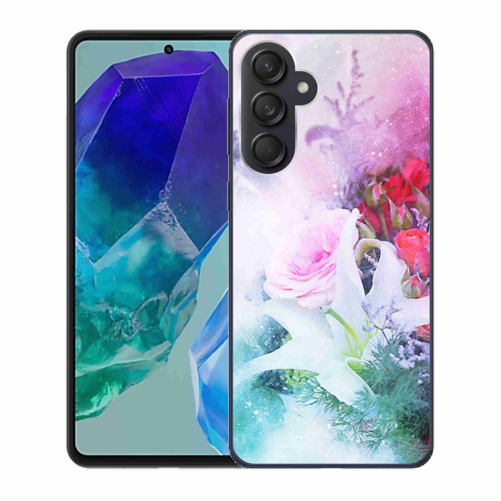 Gelový kryt mmCase na Samsung Galaxy M55 5G - květiny 4