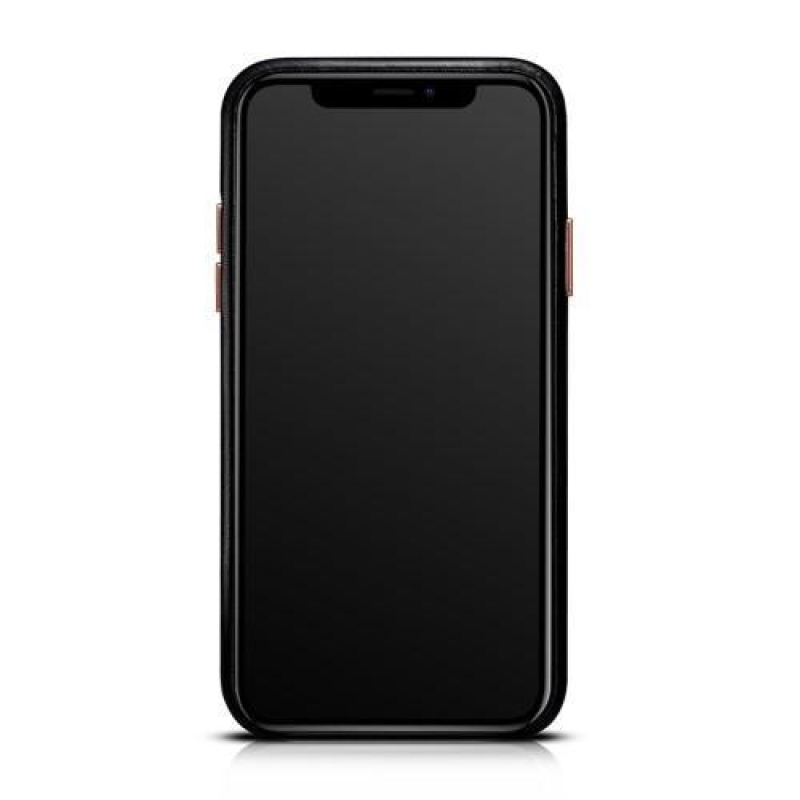 Sheep plastový obal potažený pravou kůží na iPhone X - černý