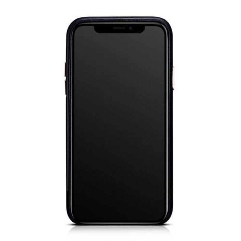 Sheep plastový obal potažený pravou kůží na iPhone X - tmavě modrý