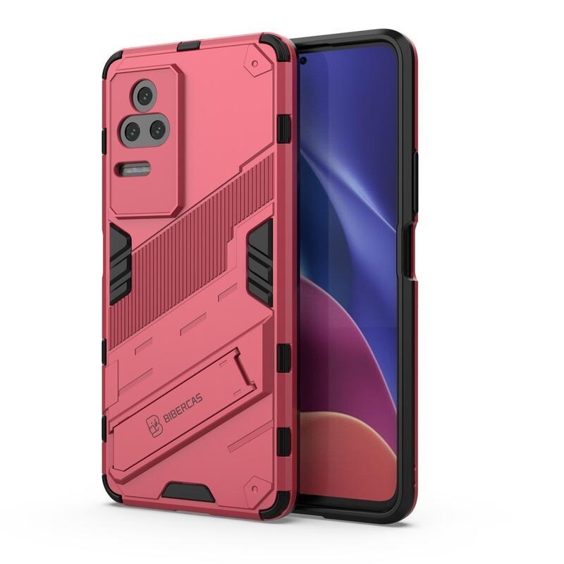 Shell odolný hybridný kryt s výklopným stojánkem na mobil Xiaomi Poco F4 5G - rose