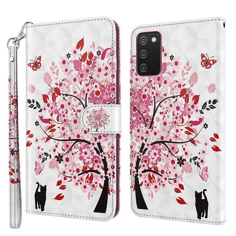 Print peněženkové pouzdro na mobil Samsung Galaxy A02s (164.2x75.9x9.1mm) - rozkvetlý strom