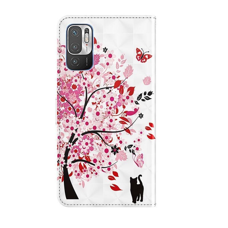 Print peněženkové pouzdro na mobil Xiaomi Redmi Note 10 5G/Poco M3 Pro 4G/5G - rozkvetlý strom