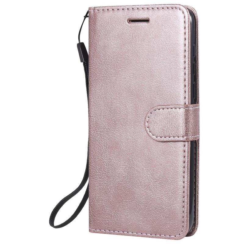 Shell PU kožené peněženkové pouzdro na mobil Huawei Y5p/Honor 9S - růžovozlaté