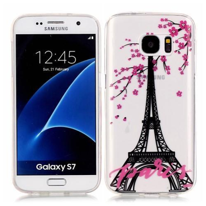 Shelly transparentní gelový obal na Samsung Galaxy S7 - Eiffelova věž