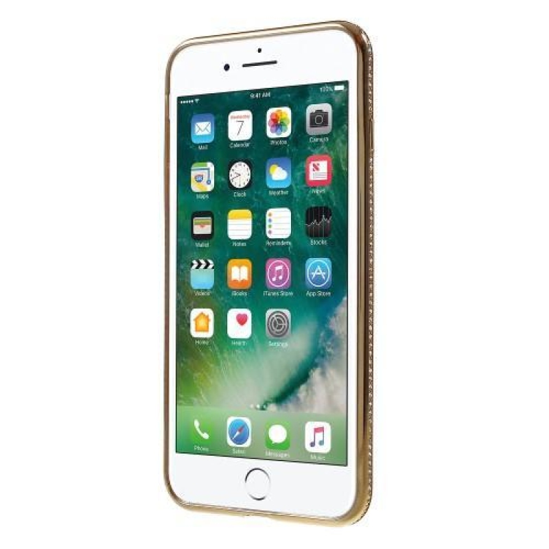 Shen zdobený gelový obal na iPhone 8 Plus a iPhone 7 Plus - zlatý páv