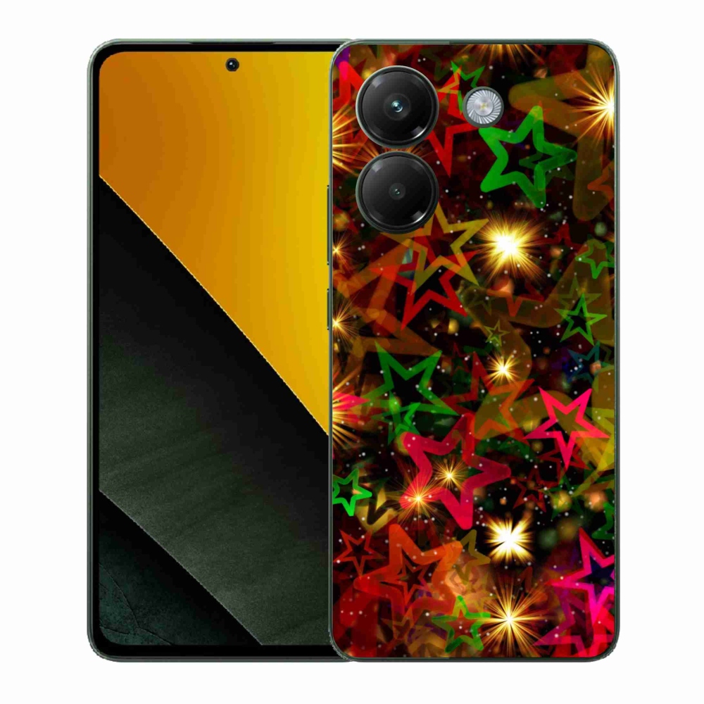 Gelový kryt mmCase na Xiaomi Poco M7 Pro 5G - barevné hvězdičky